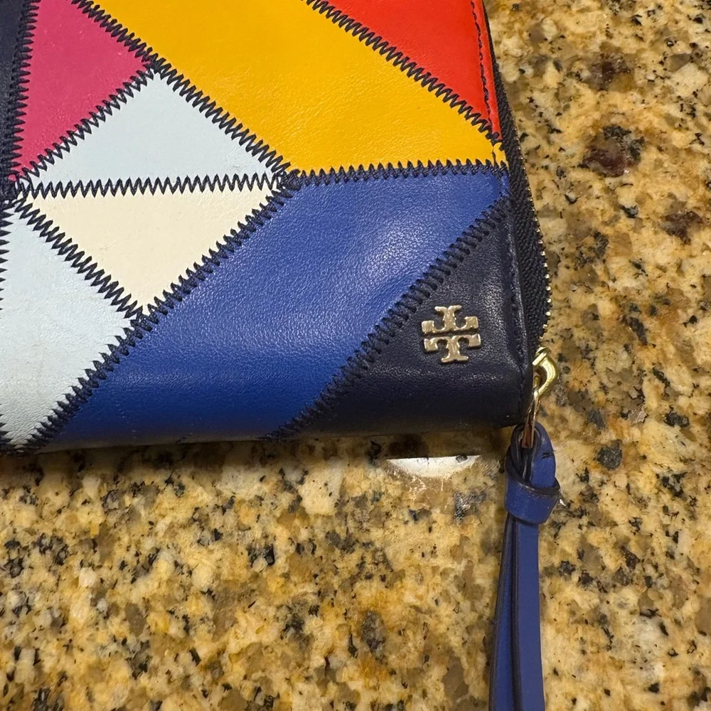 Tory Burch Diamond Stitch Zip Continental Wallet Patchwork